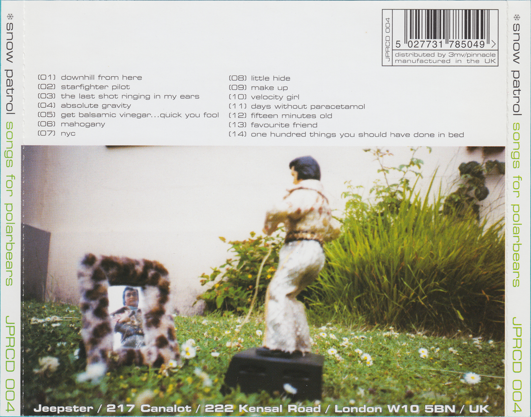 Albums/1998 - Songs for Polarbears (UK Edition)/-scans/snow patrol - songs for polarbears - back.jpg
