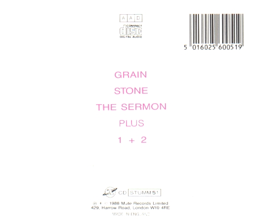 Albums/1988 - Hydrology And 1 + 2 (CDStumm51)/Scans/Back.jpg