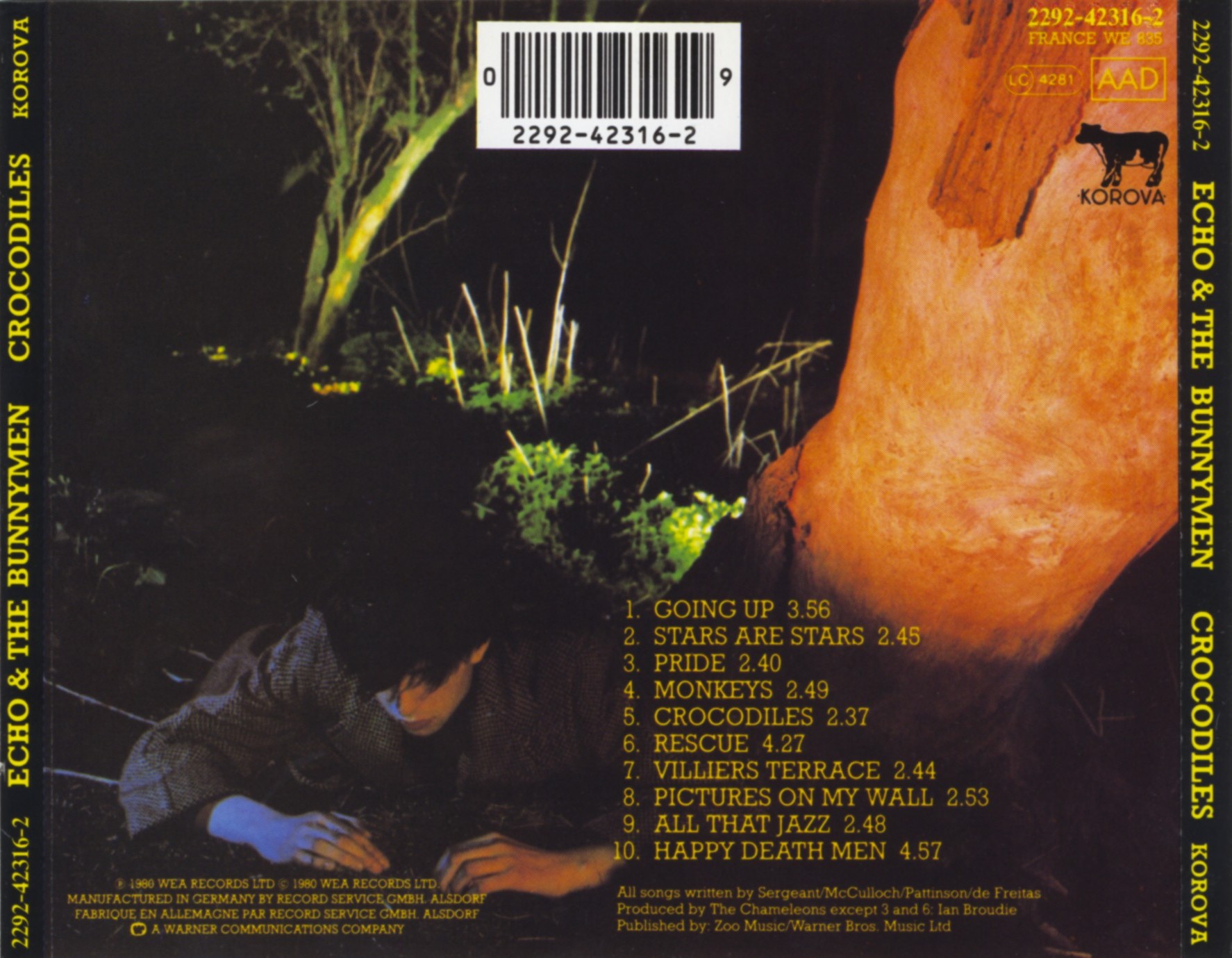Альбомы/1980. Echo & The Bunnymen - Crocodiles {2 издания}/1980. Echo & The Bunnymen - Crocodiles {1988, EU, Korova 2292-42316-2}/Covers/back.jpg