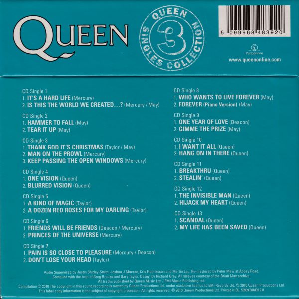 Queen - Singles Collection Volume 3 (2010)/Back.jpg