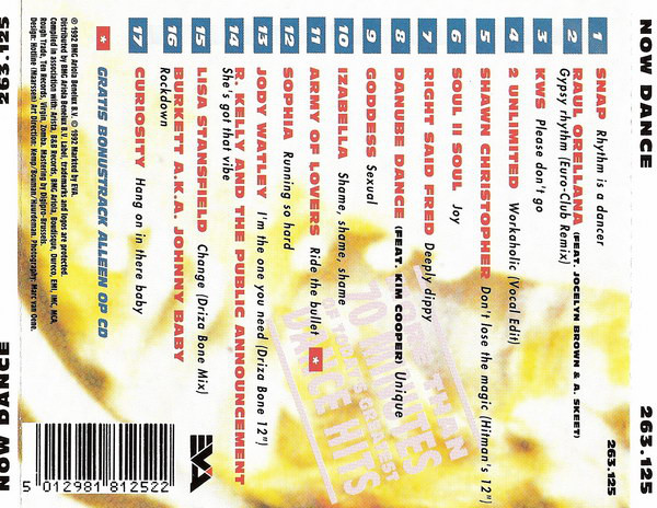 Now Dance vol.01 (Compilation) 1992, EVA (NL) 263.125/covers/back.jpg