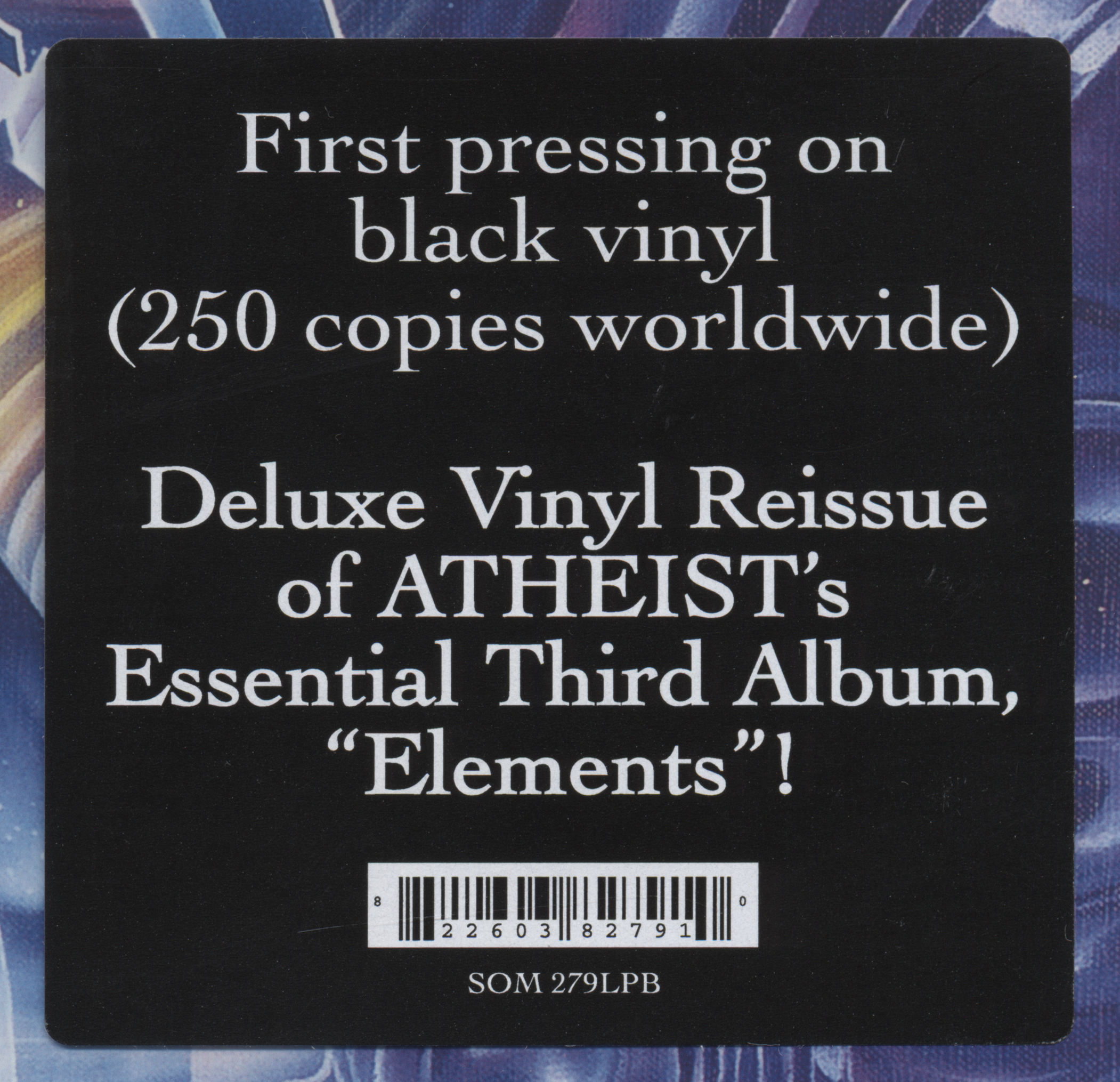 1993 - Elements [SOM 279LP] (2015 Reissue, M, ZYX R1000) shinigamihand release/Scans/Atheist - Elements (2015)-Sticker.png