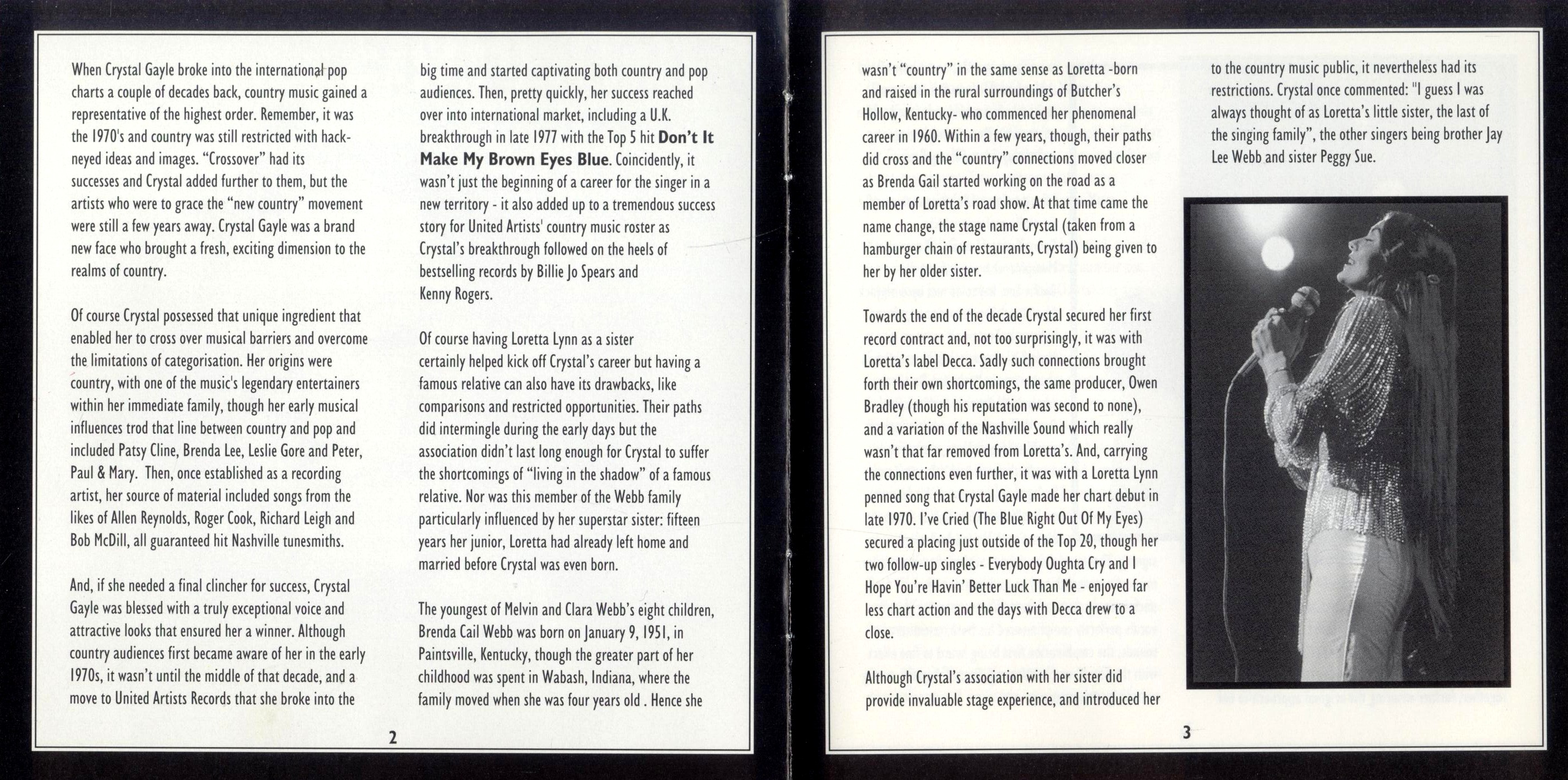 Crystal Gayle - 50 Original Tracks 1993 Artwork/Crystal Gayle - 50 Original Tracks (Booklet 02) 1993.jpg
