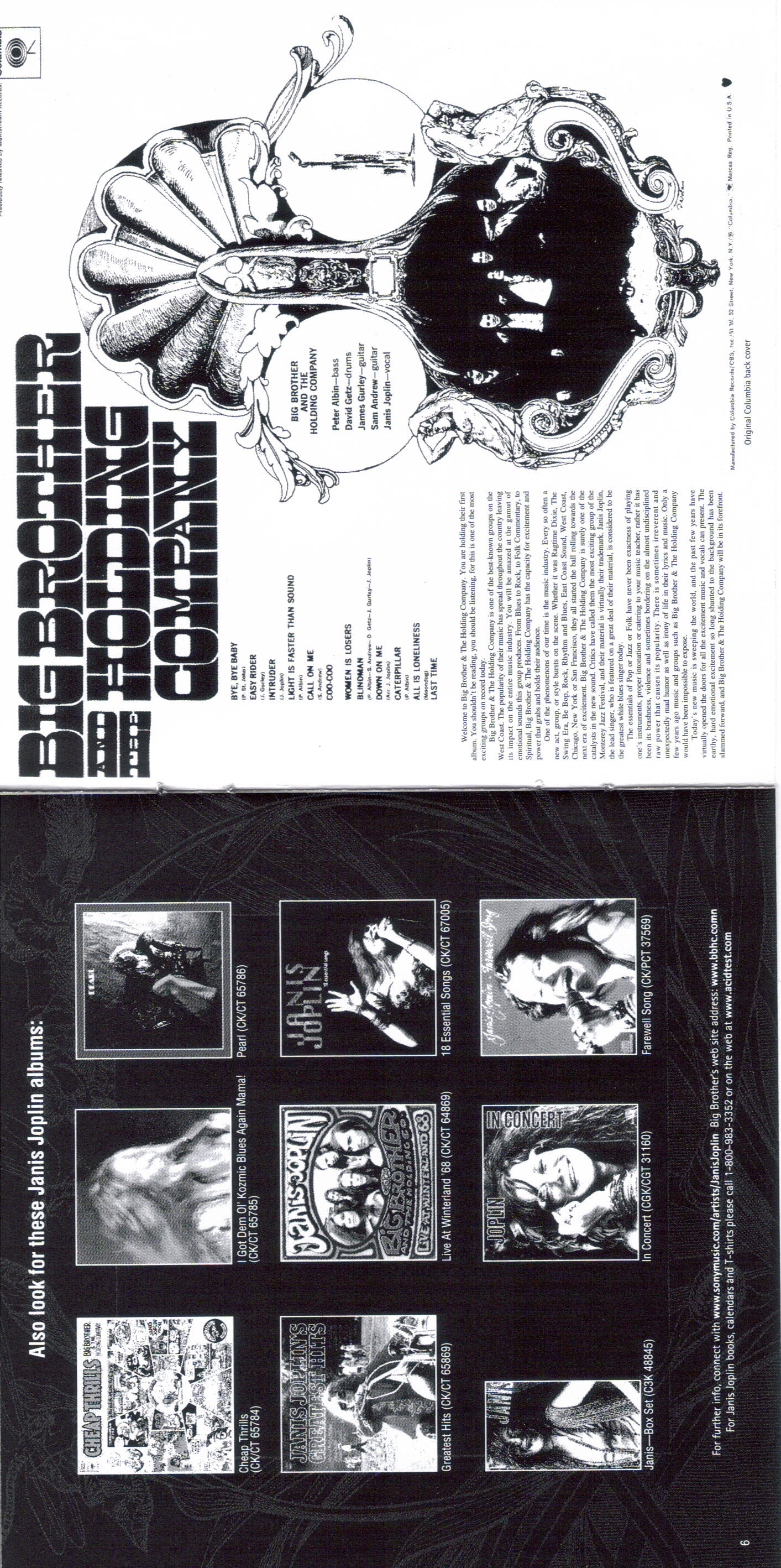 1 - Big Brother & The Holding Company/Covers/Booklet 3.jpg