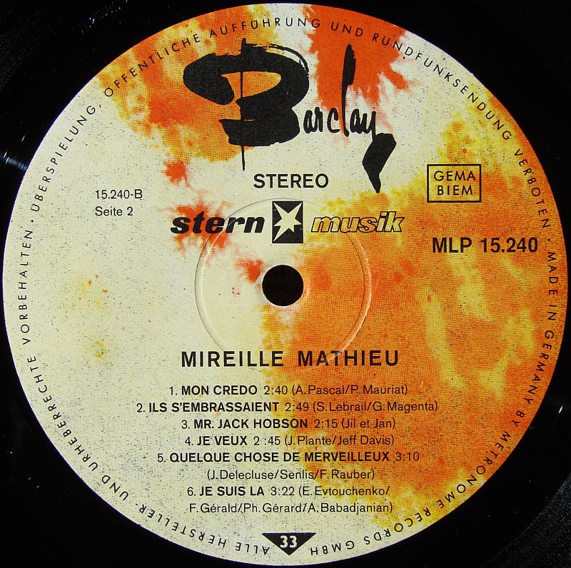 1966 - Mireille Mathieu, Paul Mauriat And His Orchestra - Mireille Mathieu/Cover/Mireille Mathieu - Mireille Mathieu - 1966 - 2.jpg