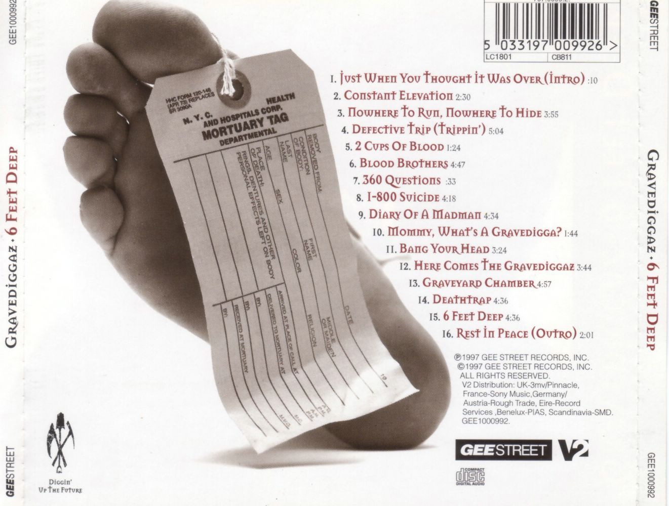 1994 - Gravediggaz - ''6 Feet Deep''/Gravediggaz - 6 Feet Deep [Back].jpg