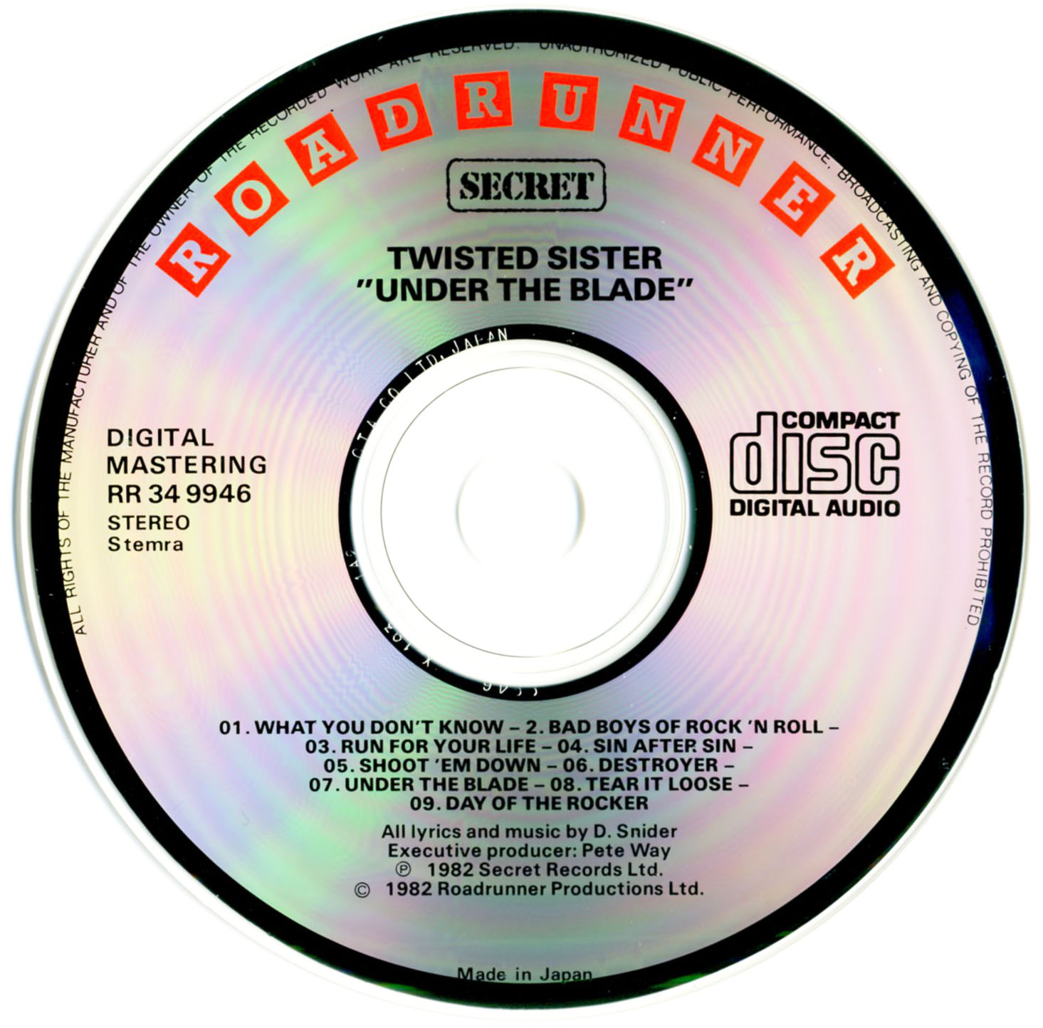 01 - Originals/1982 Under The Blade (L)/Scans (1985 Roadrunner RR 34 9946)/CD.jpg