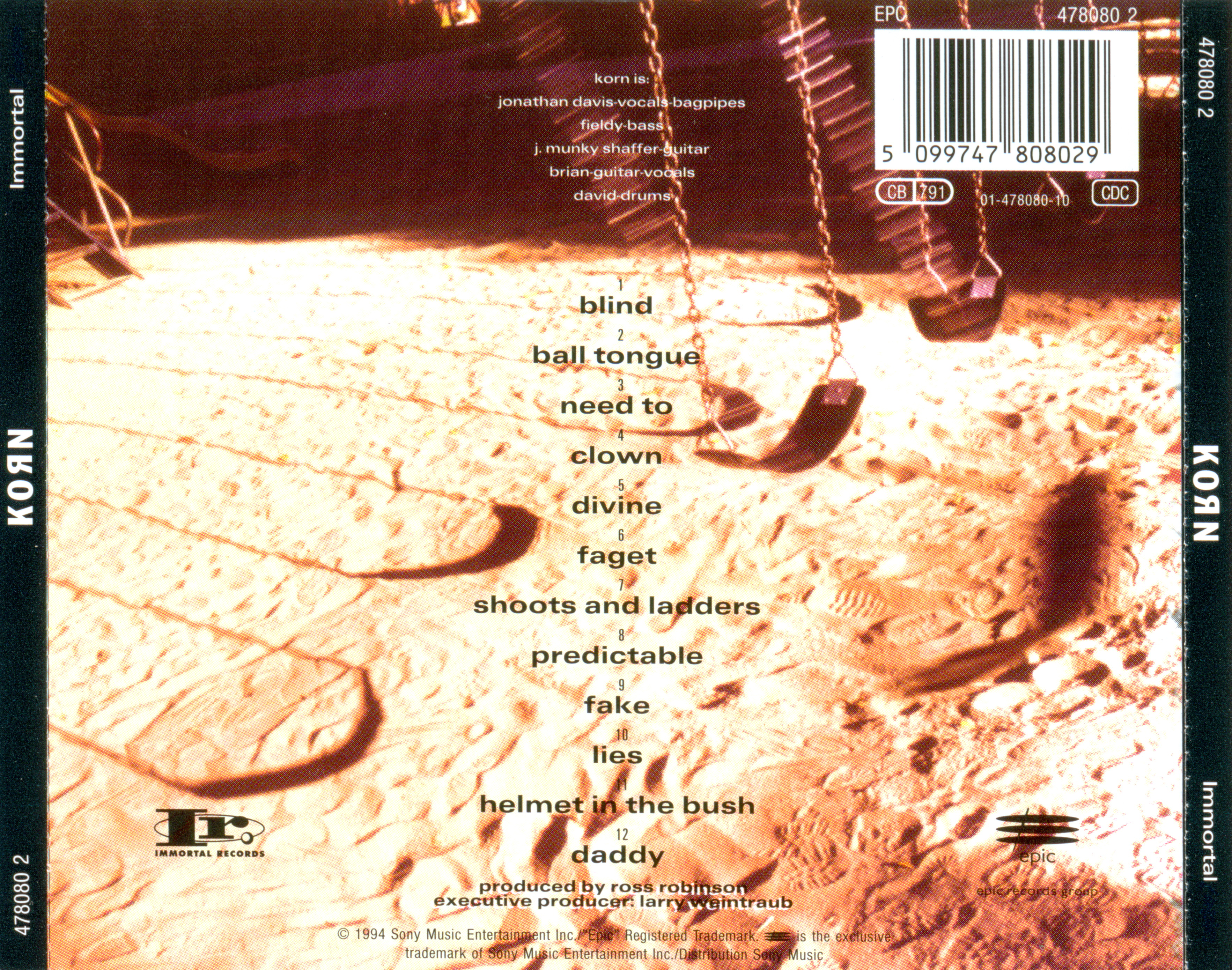 (1994) Korn [Europe, Epic,Immortal Records, EPC 478080 2]/Covers/Back.jpg