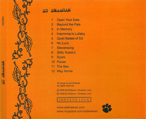Albums/2006 - Ed Sheeran/back.jpg