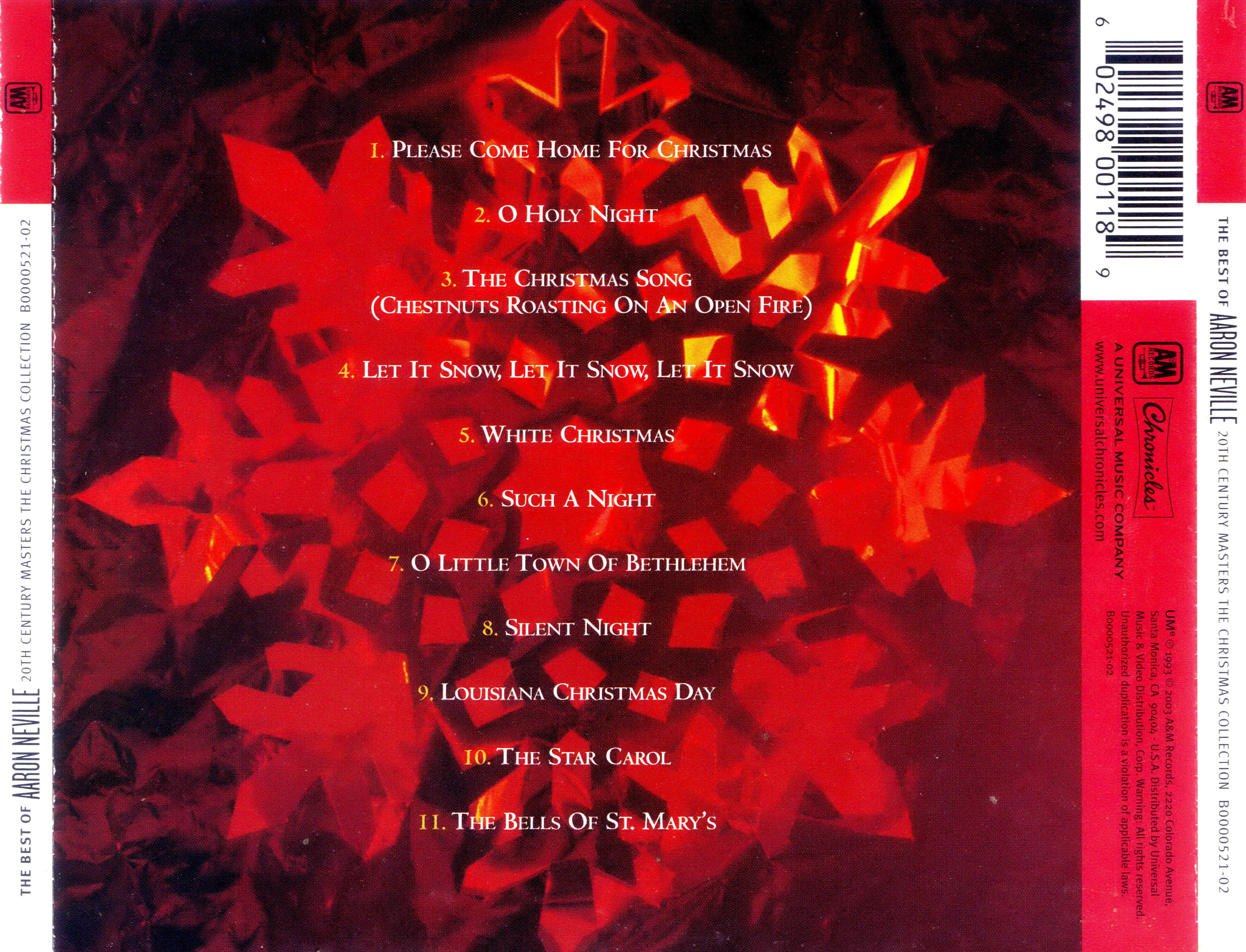 Covers/!Neville, Aaron - 20th Century Masters; The Christmas Collection-Back.jpg